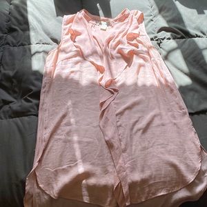 H&M dusty rose sleeveless blouse size 10